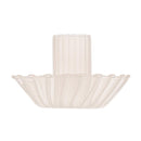 Glass Candle Holder in Cream | Aesthetic Tinted Candle Sticks Glass Taper Candlestick Base