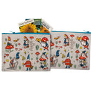 Gnomes Recycled Material Cute/Cool/Unique Zipper Pouch/Bag/Clutch/Cosmetic Bag | 9.5" x 7"