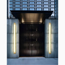 Black/Gold Outdoor Waterproof Long LED Wall Lamp for Villa