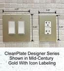 CleanPlate Wall Plate in Stainless Steel for Rocker Switches
