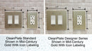 CleanPlate Wall Plate in Contemporary White for Rocker Switches