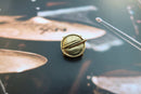 Drum with Drumsticks Gold Lapel Pin