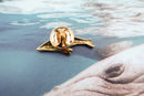 Humpback Whale Gold Lapel Pin