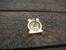 Alarm Clock Gold Lapel Pin