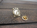 Alarm Clock Gold Lapel Pin