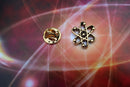 Atom Gold Lapel Pin