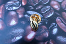 Coffee Bean Gold Lapel Pin