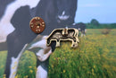Cow Gold Lapel Pin