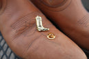 Cowboy Boot Gold Lapel Pin