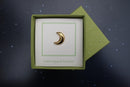 Crescent Moon Gold Lapel Pin