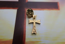 Cross Gold Lapel Pin