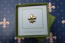 Fleur de Lis Gold Lapel Pin