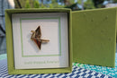 Origami Crane Gold Lapel Pin