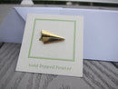 Paper Airplane Gold Lapel Pin