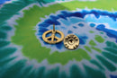 Peace Sign Gold Lapel Pin