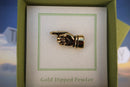 Pointing Finger Gold Lapel Pin
