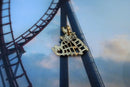 Roller Coaster Gold Lapel Pin
