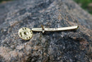 Samurai Sword Gold Lapel Pin