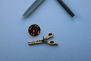 Scissors Gold Lapel Pin