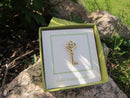Skeleton Key Gold Lapel Pin