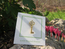 Skeleton Key Gold Lapel Pin