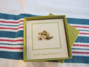 Stork Gold Lapel Pin