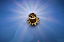 Sun Face Gold Lapel Pin