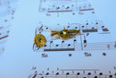 Trumpet Gold Lapel Pin