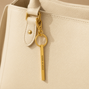 Good As Gold Stamped Bar Keychain in Gold | Minimalist Metal Quote Keychain