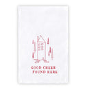 Good Cheer Found Here Thirsty Boy Dish Towel | Christmas Giftable Cotton Flour Sack Kitchen Towel | 30" x 30"