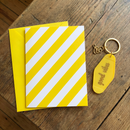 Good Vibes Motel Style Keychain with "Good Vibes on Your Birthday" Greeting Card | Gift for Her