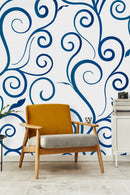 Blue Monograms Wallpaper