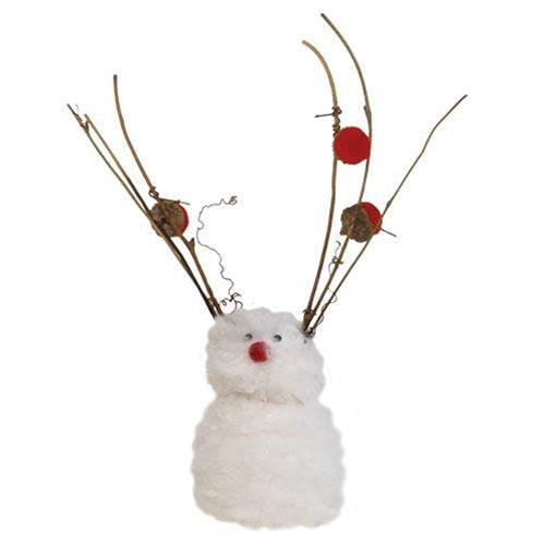 *Sm Felted Fluffy Reindeer Snowman