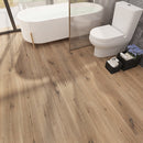 SPC Vinyl Rigid Core 9" Width 60" RL, 7mm Thick, 1.5mm IXPE Grand Aztec Zephyr Floors - Mazzia Collection Product shoot Washroom view