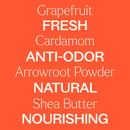 Grapefruit Cardamom Natural Deodorant