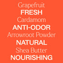 Grapefruit Cardamom Natural Deodorant