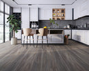WPC Vinyl Rigid Core 7" Width 60" RL 9.5mm Thick, 1.5mm IXPE, Graphic Charcoal, Domaine - Mazzia Collection kitchen view