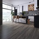 WPC Vinyl Rigid Core 7" Width 60" RL 9.5mm Thick, 1.5mm IXPE, Graphic Charcoal, Domaine - Mazzia Collection kitchen view