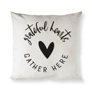 Grateful Hearts Gather Here Pillow Cover
