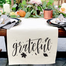 Grateful Cotton Canvas Table Runner