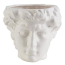 Greek Face Planter Statue | Home Office Table Top Decor Roman Figure | 6.5" x 6"