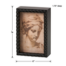 Greek Sketch Inset Box Sign | Wall Desk Wooden Decor | 4" x 6"