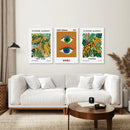 Modern Abstract Flower Marker Set of 3 Piece