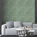 Art Deco Green and Gold Wallpaper