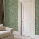 Art Deco Green and Gold Wallpaper