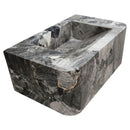 Exotic Grey Marble Wall-mount Bathroom Sink 19x30