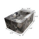 Exotic Grey Marble Wall-mount Bathroom Sink 19x30