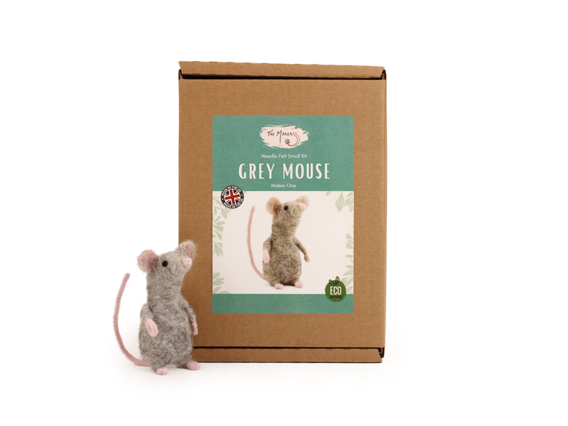 Felting Kit - Grey Mouse Needle Felt Kit