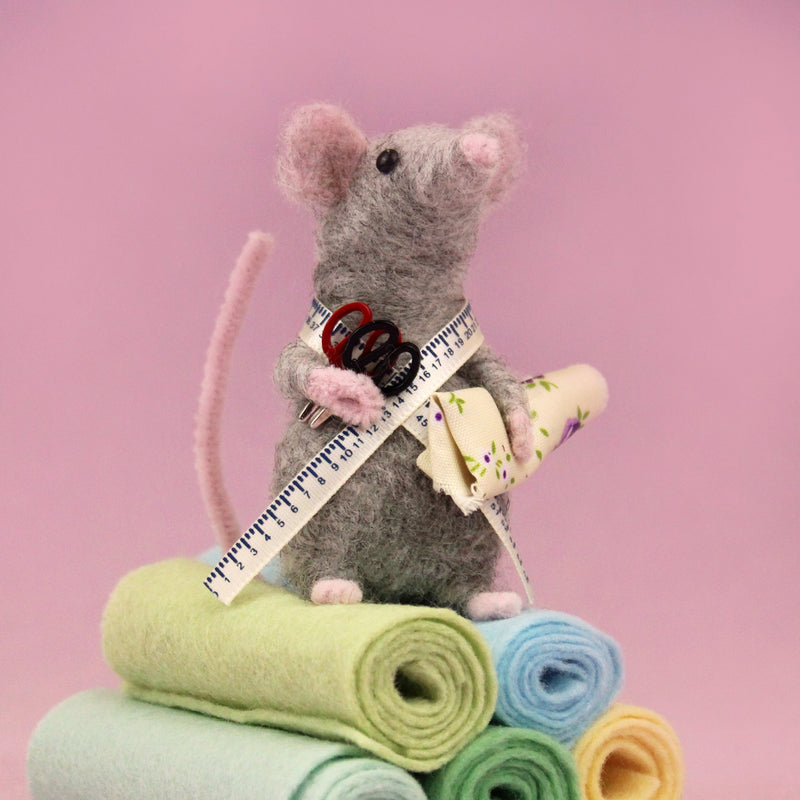 Felting Kit - Grey Mouse Needle Felt Kit