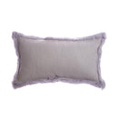 Grey Trim Rabbit Pillow